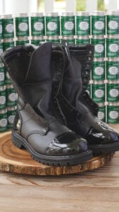 Shiny heel and toe rocky boots