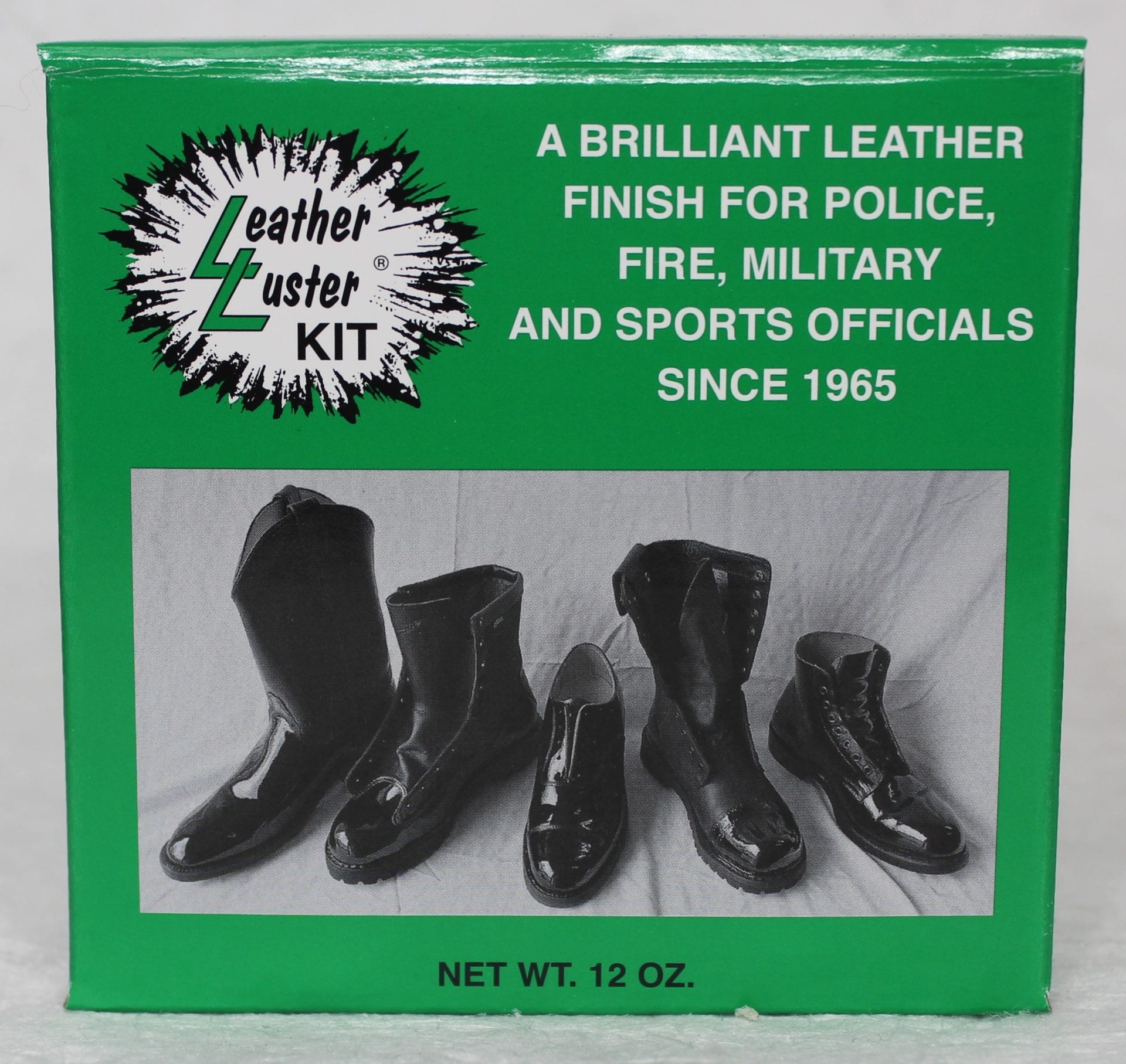 Leather Luster Hi Gloss Brilliant Patent Leather Finish w/Applicator 4oz -  BLACK
